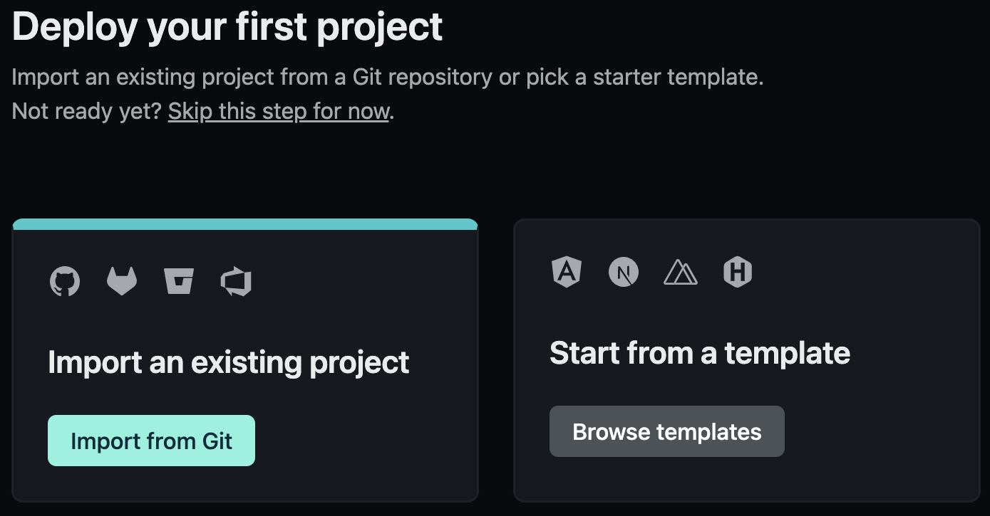 
        Choose how to deploy your site on Netlify
      