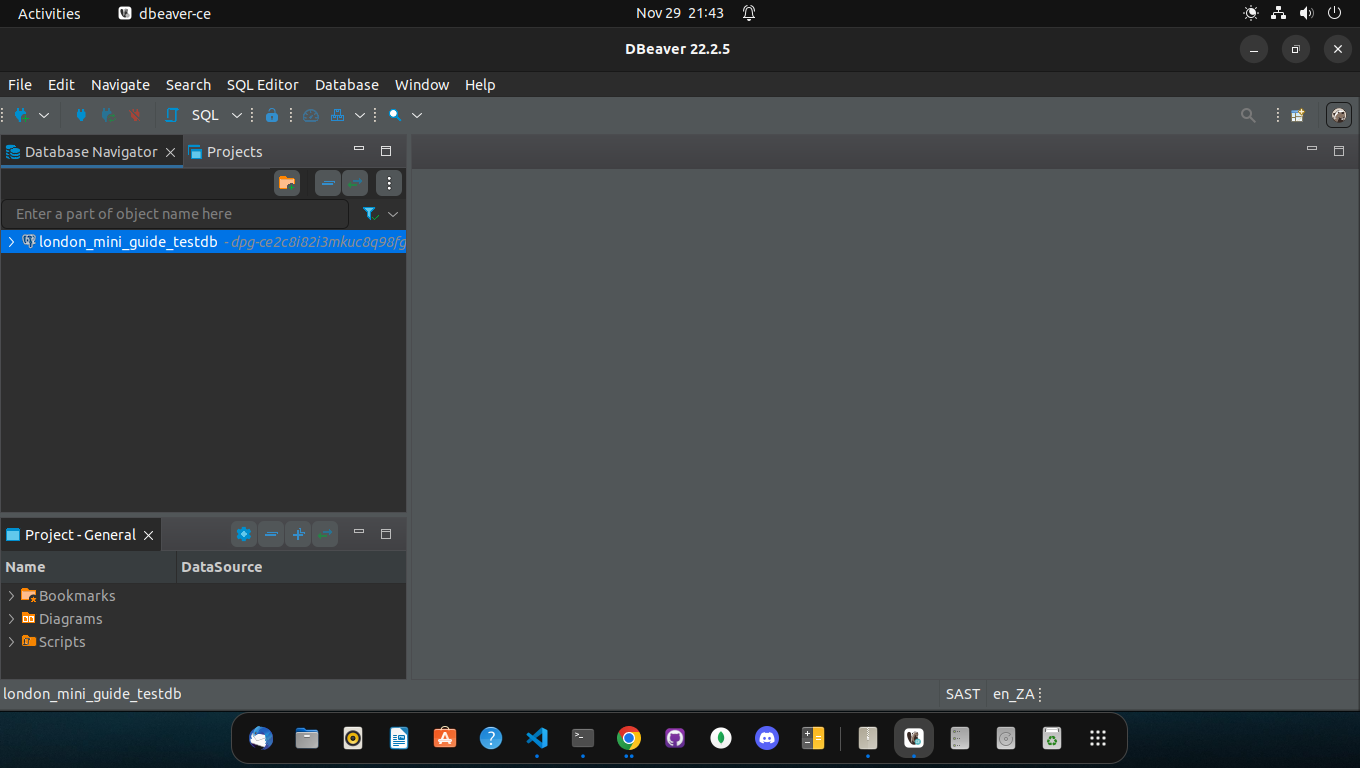 
        Successfully connected DBeaver to Render Postgres
      