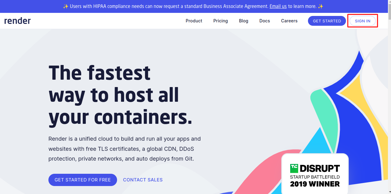 
        Render homepage
      