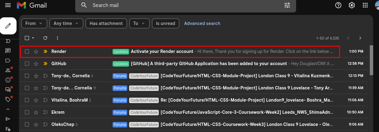 
        Verification email received in mailbox
      
